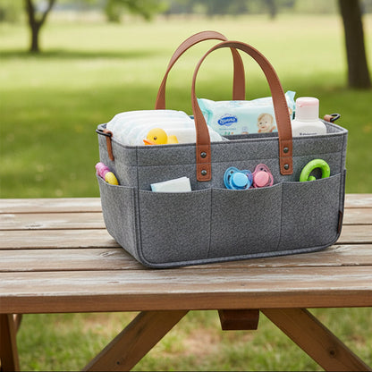 Panier de rangement pour bebe simplicité sur table pique-nique