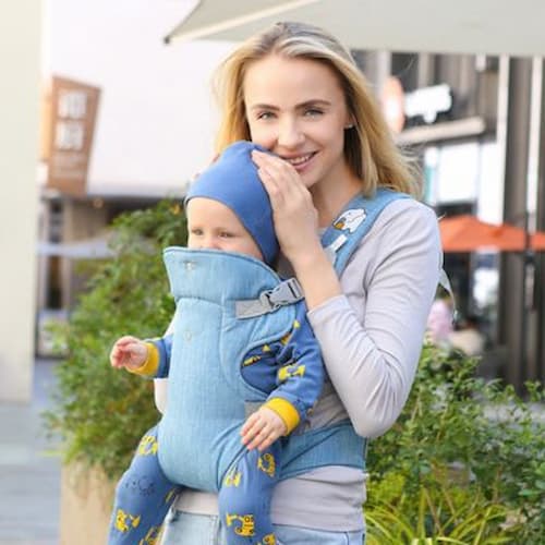Porte bebe kangourou 3 positions couleur bleu