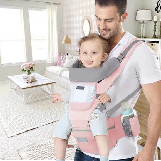 Porte bébé polyvalent rose