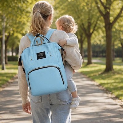 sac a langer sac a dos adaptatif bleu