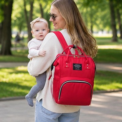 sac a langer sac a dos adaptatif rouge